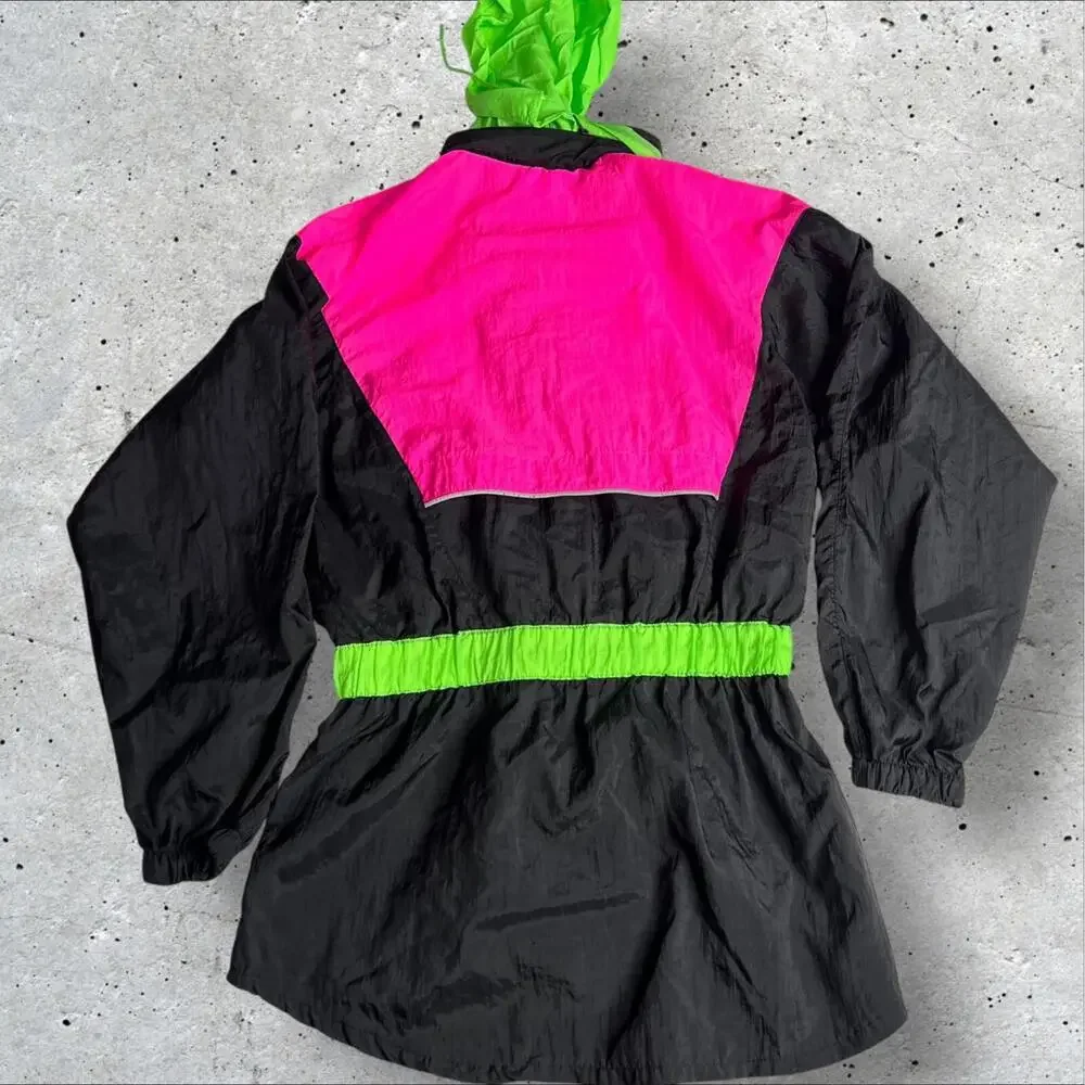 Vintage 80s Party Festival Reebok Zip Up Jacket Windbreaker Size‎ S